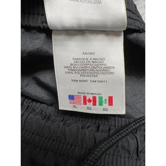 Adidas Men's Straight Leg Black Three Striped Track Pants ankle zip Size XL - Picture 7 of 13